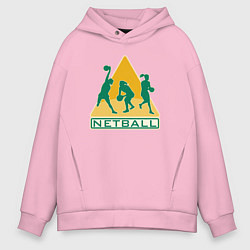 Толстовка оверсайз мужская Netball, цвет: светло-розовый