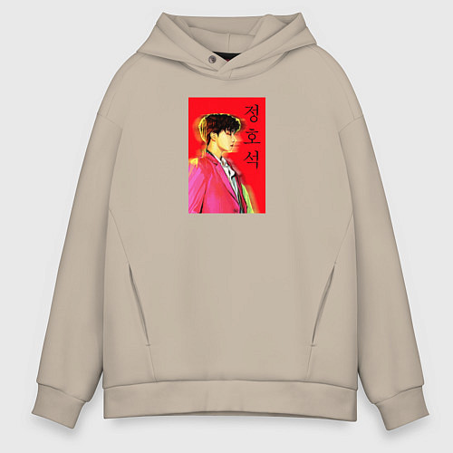Мужское худи оверсайз Чон Джонгук / Миндальный – фото 1