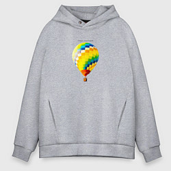 Толстовка оверсайз мужская Young Forever - воздушный шар, цвет: меланж