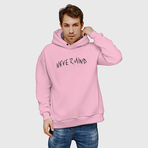 Мужское худи оверсайз BTS newer mind / Светло-розовый – фото 3
