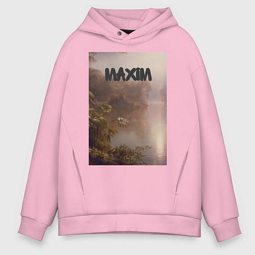 Мужское худи оверсайз Maxim тропический залив / Светло-розовый – фото 1