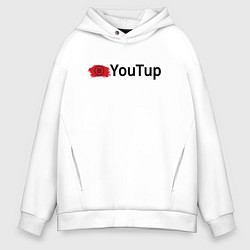 Толстовка оверсайз мужская Youtup youtube, цвет: белый