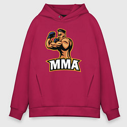 Толстовка оверсайз мужская Fighter MMA, цвет: маджента