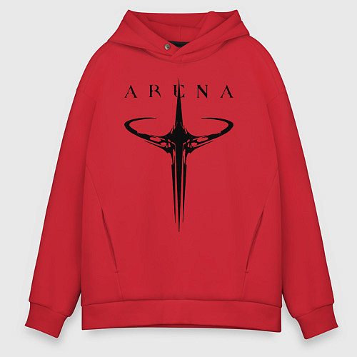 Мужское худи оверсайз Quake arena logo / Красный – фото 1