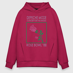 Толстовка оверсайз мужская Depeche Mode - Rose Bowl 88, цвет: маджента