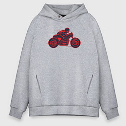 Толстовка оверсайз мужская Speedy biker, цвет: меланж