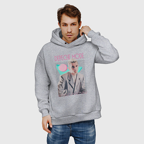 Мужское худи оверсайз Depeche Mode 80s Dave / Меланж – фото 3