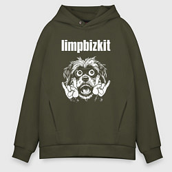 Толстовка оверсайз мужская Limp Bizkit rock dog, цвет: хаки