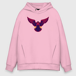 Толстовка оверсайз мужская Hawk, цвет: светло-розовый
