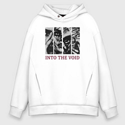 Толстовка оверсайз мужская Into the void, цвет: белый