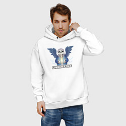 Толстовка оверсайз мужская Undertale Санс, цвет: белый — фото 2