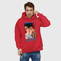 Толстовка оверсайз мужская Astro Ли Дон Мин, цвет: красный — фото 2
