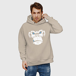 Толстовка оверсайз мужская Крутой бибизян, цвет: миндальный — фото 2