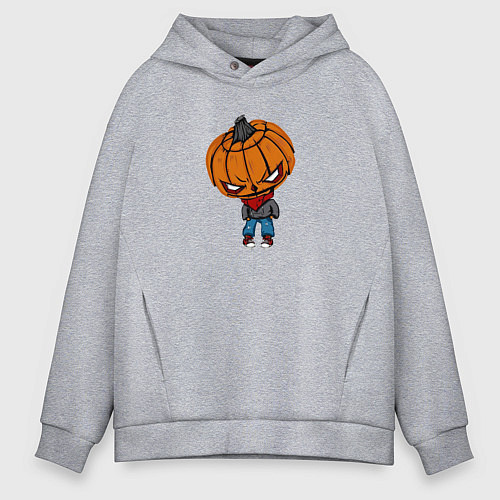Мужское худи оверсайз Sigma boy is Halloween / Меланж – фото 1