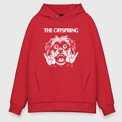 Толстовка оверсайз мужская The Offspring rock dog, цвет: красный