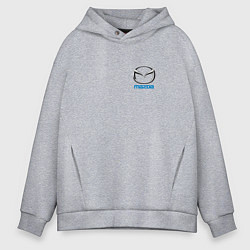 Толстовка оверсайз мужская Mazda auto logo, цвет: меланж