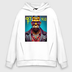 Толстовка оверсайз мужская Homer Simpson - punk is not dead, цвет: белый