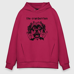 Толстовка оверсайз мужская The Cranberries - rock dog, цвет: маджента