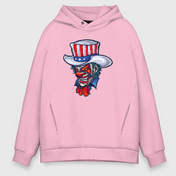 Толстовка оверсайз мужская Американский клоун, цвет: светло-розовый