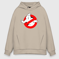 Толстовка оверсайз мужская Ghostbusters logo, цвет: миндальный