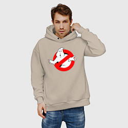 Толстовка оверсайз мужская Ghostbusters logo, цвет: миндальный — фото 2