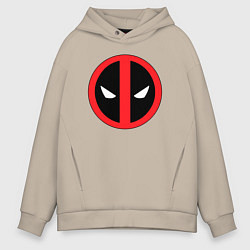 Толстовка оверсайз мужская Deadpool logo, цвет: миндальный