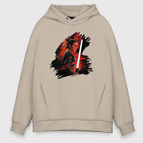 Мужское худи оверсайз Рей Скайуокер - Звездные войны / Миндальный – фото 1
