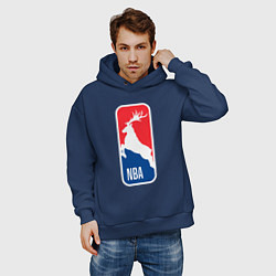 Толстовка оверсайз мужская NBA Bucks, цвет: тёмно-синий — фото 2