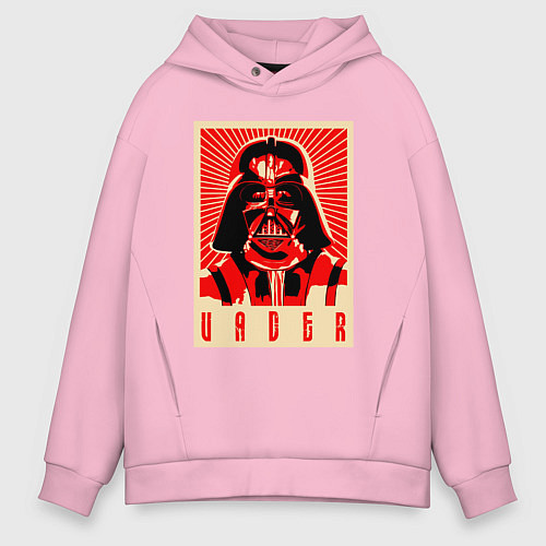 Мужское худи оверсайз Звёздные войны яростный Вейдер / Светло-розовый – фото 1