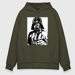 Толстовка оверсайз мужская Лорд Вейдер, цвет: хаки