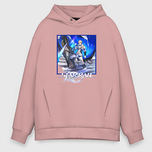 Мужское худи оверсайз Гепард / Пыльно-розовый – фото 1