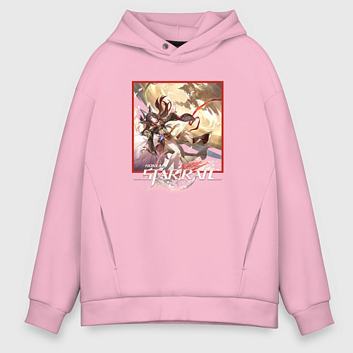 Мужское худи оверсайз Фуга / Светло-розовый – фото 1