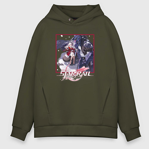 Мужское худи оверсайз Клара / Хаки – фото 1