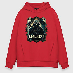 Толстовка оверсайз мужская Stalker 2 heart of Chornobyl radiations, цвет: красный