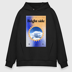 Толстовка оверсайз мужская Светлая сторона, цвет: черный