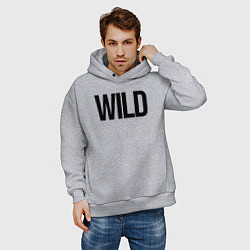 Толстовка оверсайз мужская Wild, цвет: меланж — фото 2