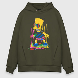 Толстовка оверсайз мужская Color Bart, цвет: хаки
