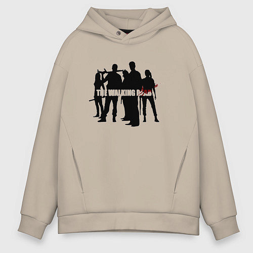 Мужское худи оверсайз Ходячие герои фильтр gamma / Миндальный – фото 1