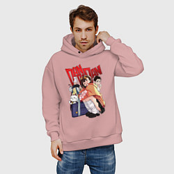 Толстовка оверсайз мужская Momo Ken Seiko Granny, цвет: пыльно-розовый — фото 2