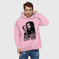 Толстовка оверсайз мужская Fox and Dana, цвет: светло-розовый — фото 2