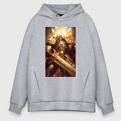 Толстовка оверсайз мужская Император человечества - Вархаммер 40000, цвет: меланж