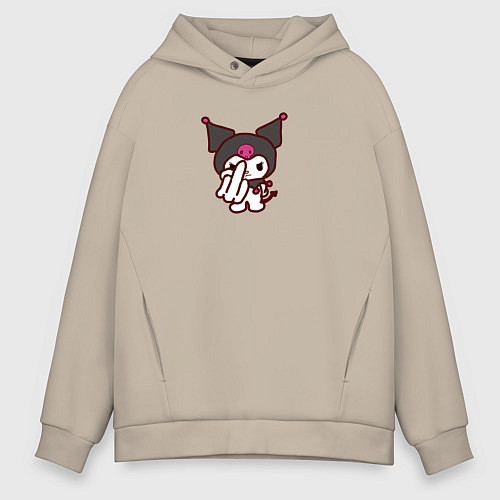 Мужское худи оверсайз Куроми санрио / Миндальный – фото 1