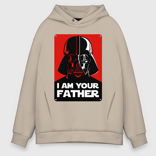 Мужское худи оверсайз Darth Vader / Миндальный – фото 1