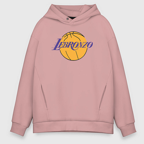Мужское худи оверсайз Lebronzo / Пыльно-розовый – фото 1