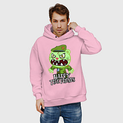 Толстовка оверсайз мужская Angry - Flippy, цвет: светло-розовый — фото 2