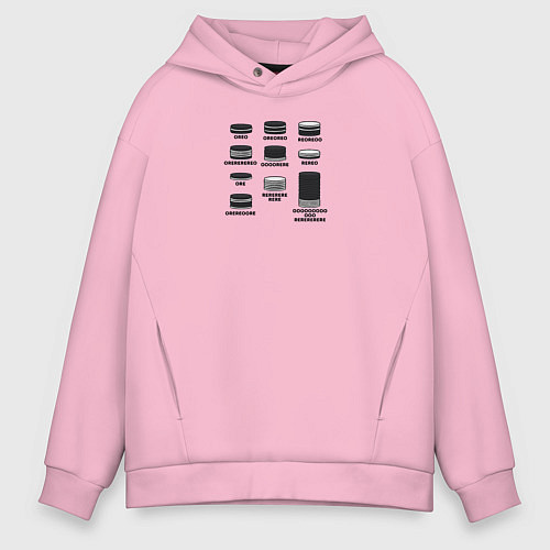 Мужское худи оверсайз Oorereoo / Светло-розовый – фото 1