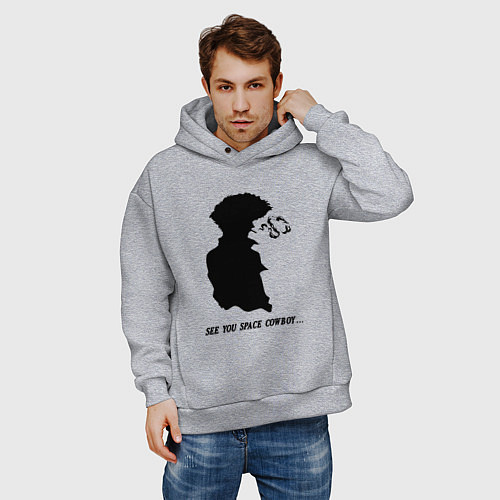 Мужское худи оверсайз Ковбой Бибоп Спайк Шпигель Аниме / Меланж – фото 3