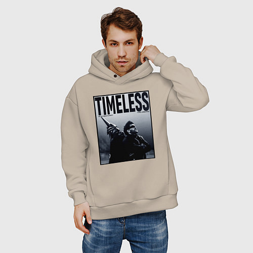 Мужское худи оверсайз Timeless / Миндальный – фото 3