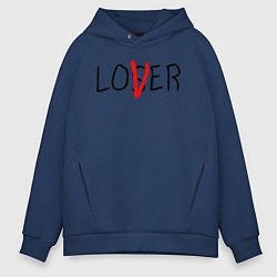 Толстовка оверсайз мужская Loser lover It, цвет: тёмно-синий
