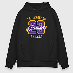 Толстовка оверсайз мужская Lebron James Lakers, цвет: черный